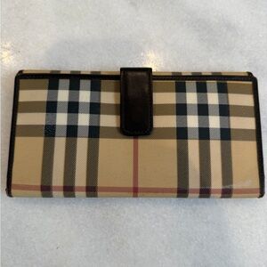 Burberry Beige and Black Plaid Women's Wallet